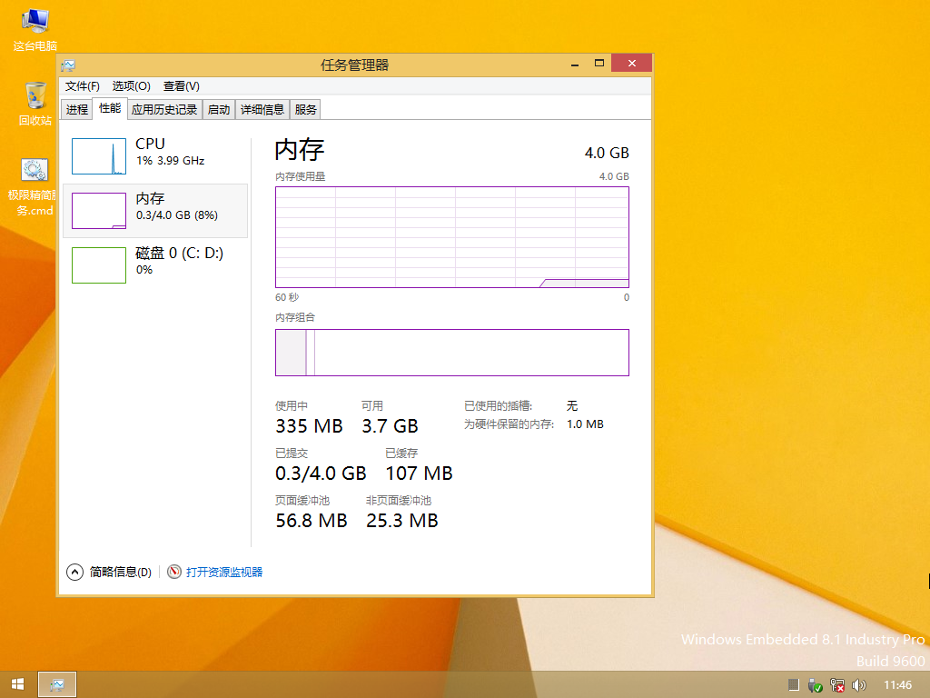 Win8.1 EIP X64 极限精简-NET4.8(526M)-玉桂狗